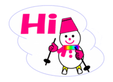 moving snow girl's sticker #14367663