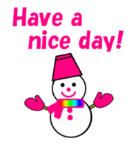 moving snow girl's sticker #14367667