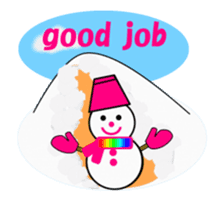 moving snow girl's sticker #14367668