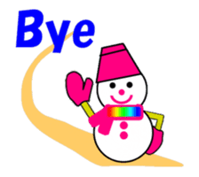 moving snow girl's sticker #14367669