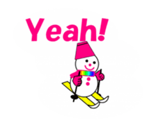 moving snow girl's sticker #14367670