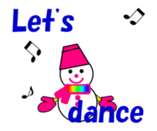 moving snow girl's sticker #14367671