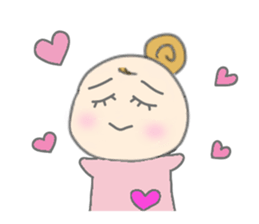 Sticker of a pink baby. sticker #14367697