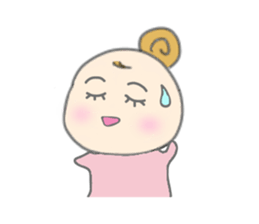 Sticker of a pink baby. sticker #14367699