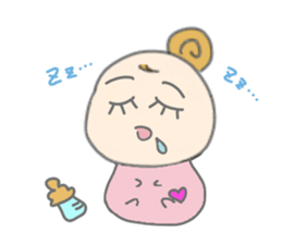 Sticker of a pink baby. sticker #14367701