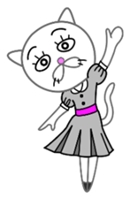 Japanese white cat 'Tamako' sticker #14368199