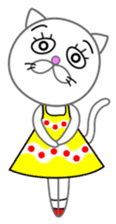 Japanese white cat 'Tamako' sticker #14368216