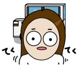 Big Eyes Japanese Girl's Daily Routine 4 sticker #14369723