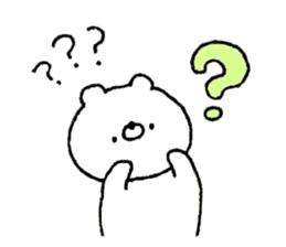 A lot of usable, sticker of white bear! sticker #14371244