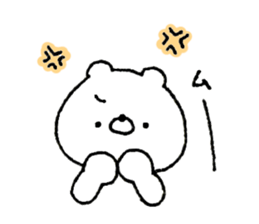 A lot of usable, sticker of white bear! sticker #14371249