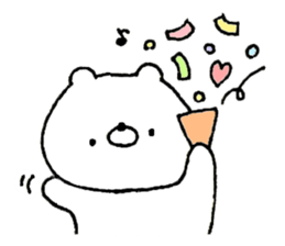 A lot of usable, sticker of white bear! sticker #14371260