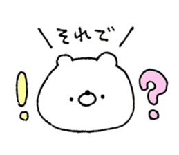 A lot of usable, sticker of white bear! sticker #14371267