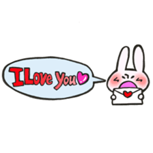 Rabbit of a balloon Ver love and love sticker #14371595