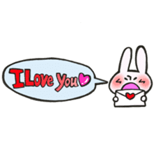 Rabbit of a balloon Ver love and love sticker #14371595