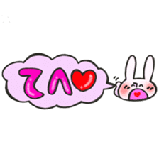 Rabbit of a balloon Ver love and love sticker #14371612