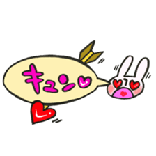 Rabbit of a balloon Ver love and love sticker #14371613