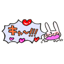 Rabbit of a balloon Ver love and love sticker #14371615