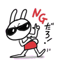 A rabbit pretending to being nasty again sticker #14372254