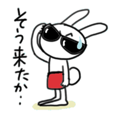 A rabbit pretending to being nasty again sticker #14372256