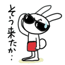 A rabbit pretending to being nasty again sticker #14372256