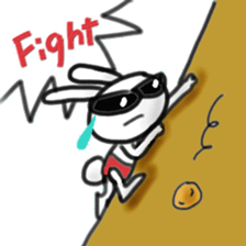 A rabbit pretending to being nasty again sticker #14372258