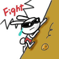 A rabbit pretending to being nasty again sticker #14372258