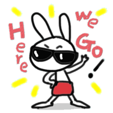 A rabbit pretending to being nasty again sticker #14372259