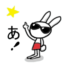 A rabbit pretending to being nasty again sticker #14372264