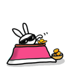 A rabbit pretending to being nasty again sticker #14372267