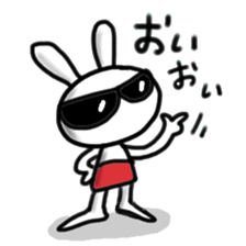 A rabbit pretending to being nasty again sticker #14372268