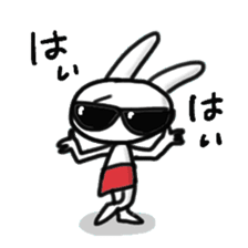 A rabbit pretending to being nasty again sticker #14372269