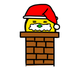 white ball rabbit family-merry christmas sticker #14373220