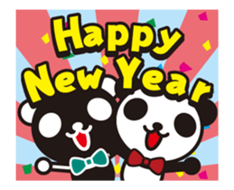 New Year of the moving white&black panda sticker #14373274