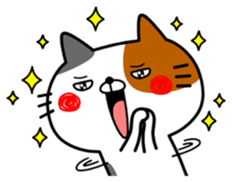 Stray cat Happy sticker #14373494