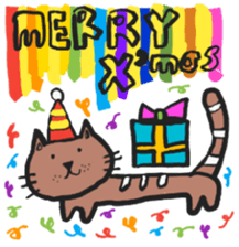 PAN KITTEN-WISH YOU A MERRY CHRISTMAS sticker #14373823