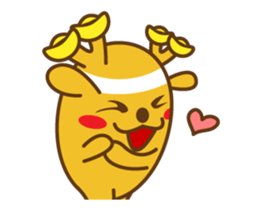 golden lulu deer the second words sticker #14373927