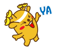 golden lulu deer the second words sticker #14373928