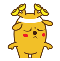 golden lulu deer the second words sticker #14373931