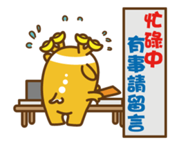 golden lulu deer the second words sticker #14373933