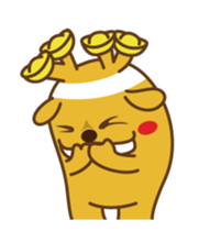 golden lulu deer the second words sticker #14373935