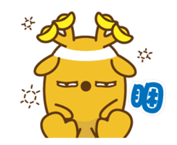 golden lulu deer the second words sticker #14373937