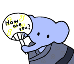 Elephant and Banana visited Japan. sticker #14374016