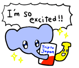 Elephant and Banana visited Japan. sticker #14374026