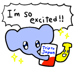 Elephant and Banana visited Japan. sticker #14374026