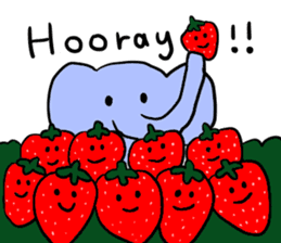 Elephant and Banana visited Japan. sticker #14374028