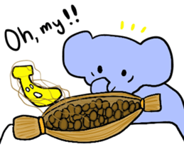 Elephant and Banana visited Japan. sticker #14374030