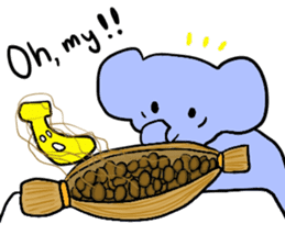 Elephant and Banana visited Japan. sticker #14374030