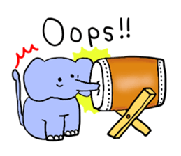 Elephant and Banana visited Japan. sticker #14374031