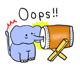 Elephant and Banana visited Japan. sticker #14374031