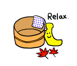 Elephant and Banana visited Japan. sticker #14374034